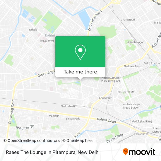 Raees The Lounge in Pitampura map