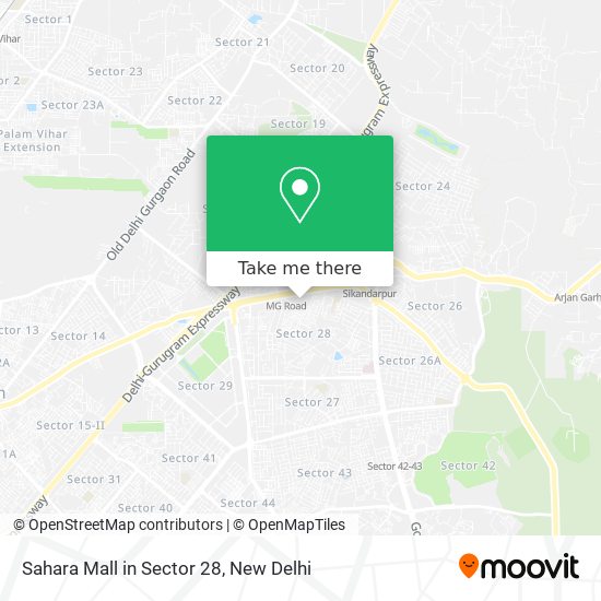 Sahara Mall in Sector 28 map