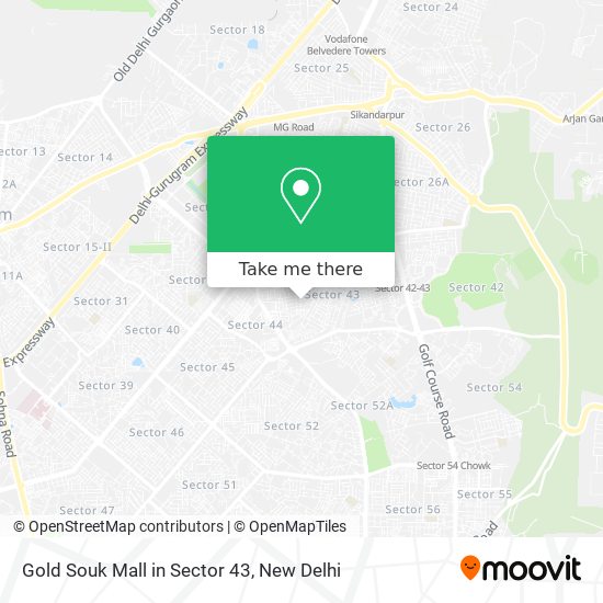 Gold Souk Mall in Sector 43 map