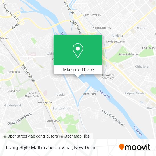 Living Style Mall in Jasola Vihar map