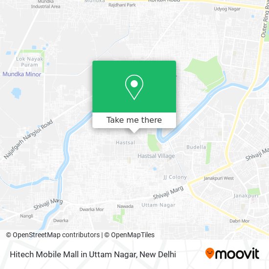 Hitech Mobile Mall in Uttam Nagar map