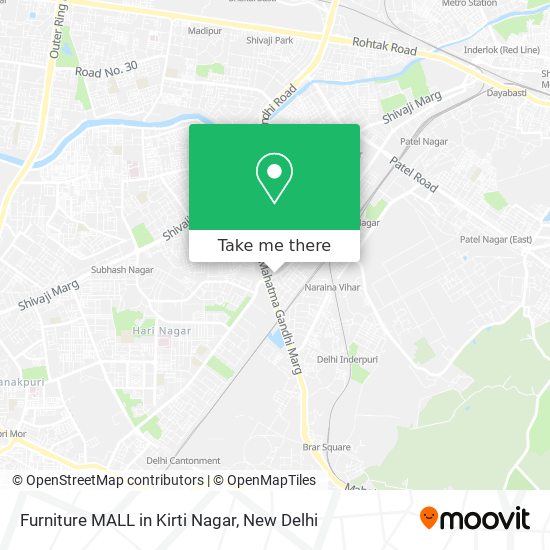 Furniture MALL in Kirti Nagar map