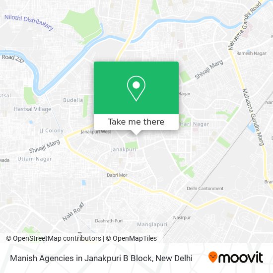 Manish Agencies in Janakpuri B Block map