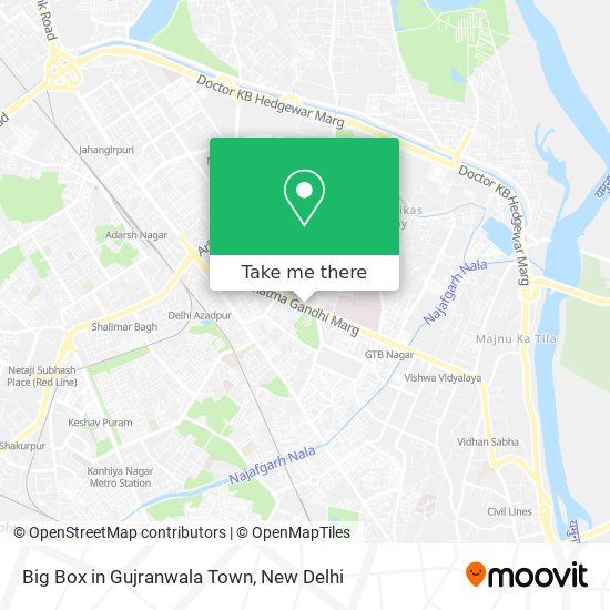Big Box in Gujranwala Town map
