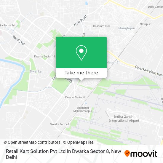 Retail Kart Solution Pvt Ltd in Dwarka Sector 8 map