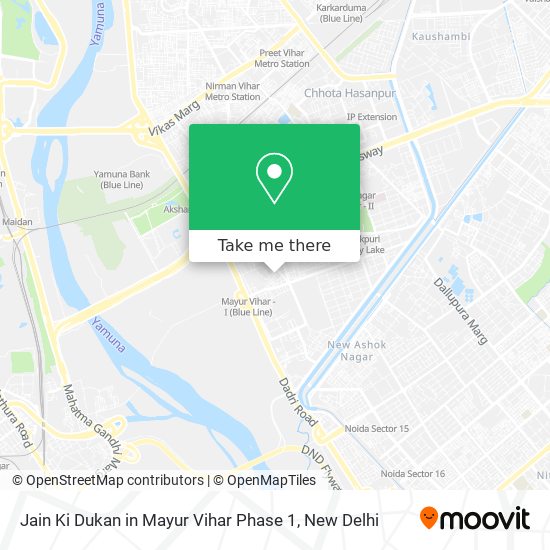 Jain Ki Dukan in Mayur Vihar Phase 1 map