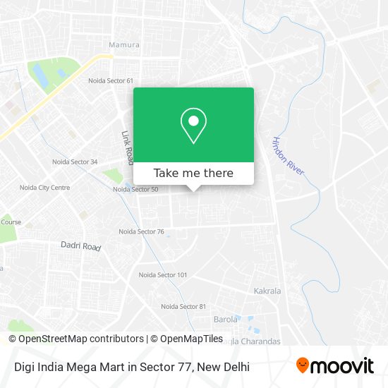 Digi India Mega Mart in Sector 77 map