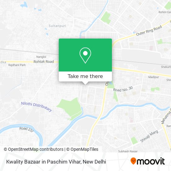 Kwality Bazaar in Paschim Vihar map