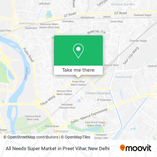 All Needs Super Market in Preet Vihar map