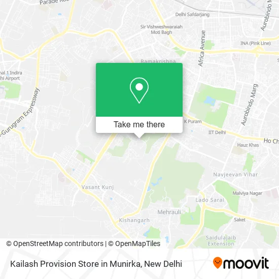 Kailash Provision Store in Munirka map