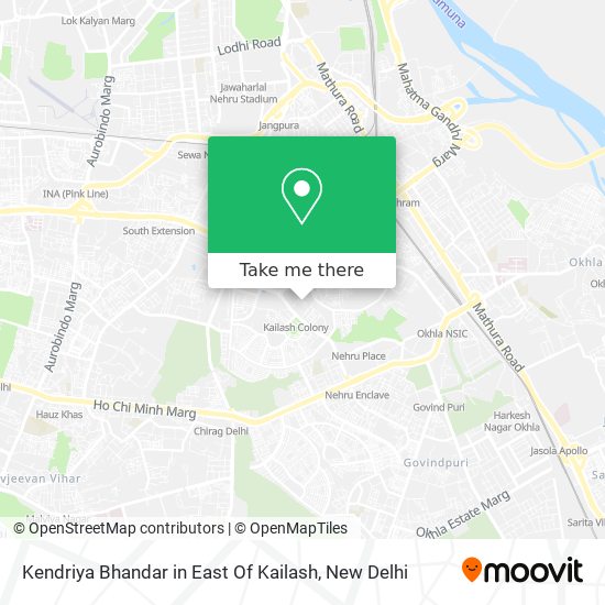 Kendriya Bhandar in East Of Kailash map