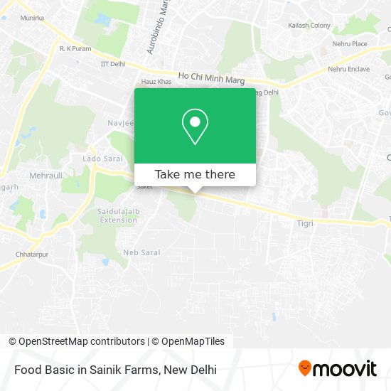 Food Basic in Sainik Farms map