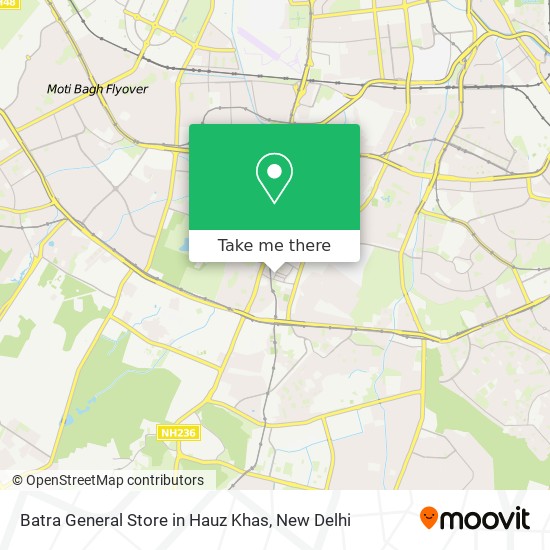 Batra General Store in Hauz Khas map