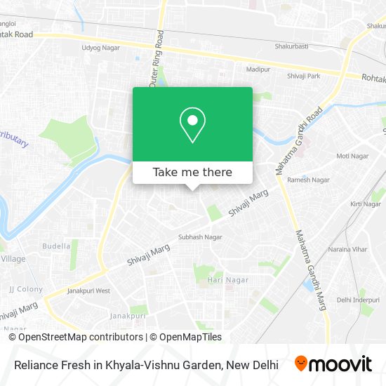 Reliance Fresh in Khyala-Vishnu Garden map