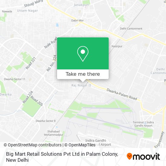 Big Mart Retail Solutions Pvt Ltd in Palam Colony map