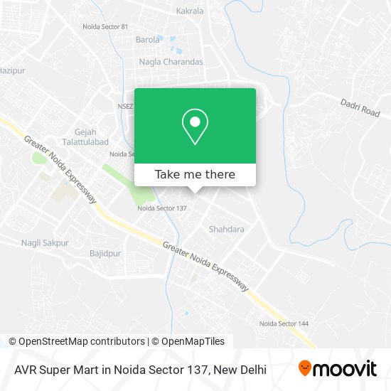AVR Super Mart in Noida Sector 137 map