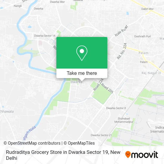 Rudraditya Grocery Store in Dwarka Sector 19 map