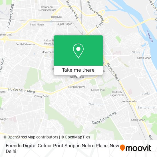 Friends Digital Colour Print Shop in Nehru Place map