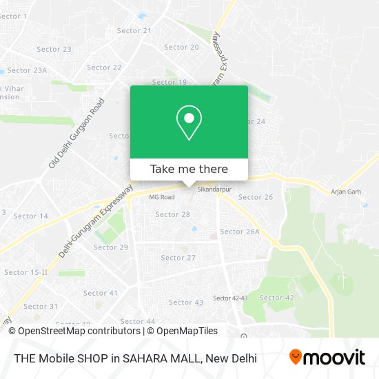 THE Mobile SHOP in SAHARA MALL map