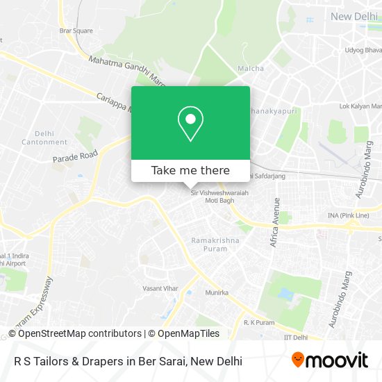 R S Tailors & Drapers in Ber Sarai map