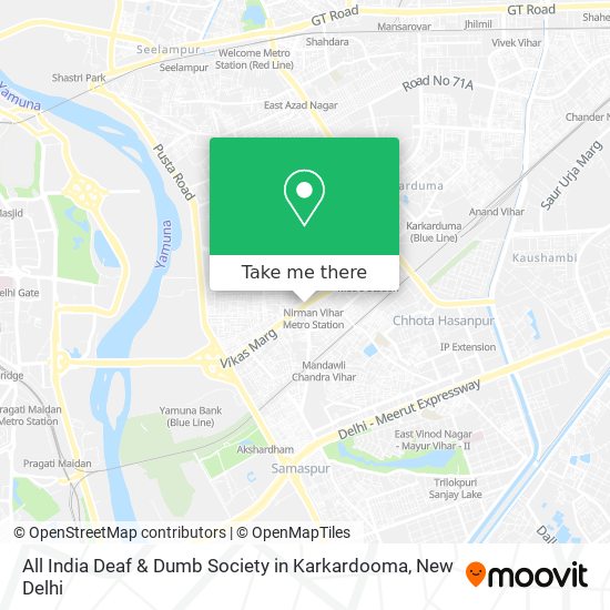 All India Deaf & Dumb Society in Karkardooma map