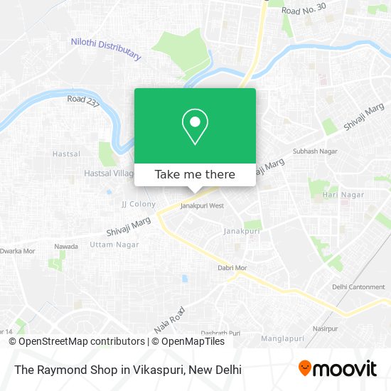 The Raymond Shop in Vikaspuri map