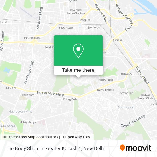 The Body Shop in Greater Kailash 1 map