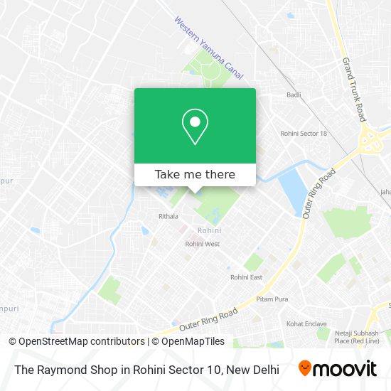 The Raymond Shop in Rohini Sector 10 map