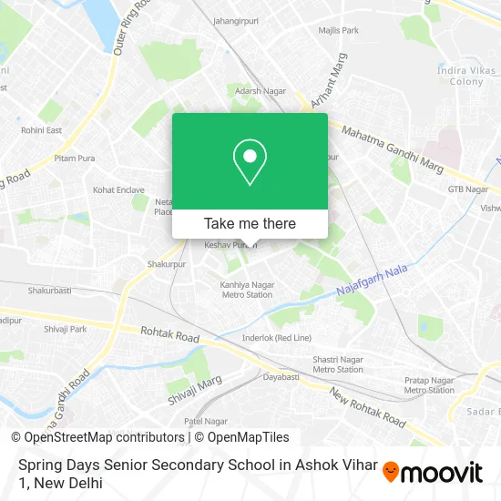 Spring Days Senior Secondary School in Ashok Vihar 1 map