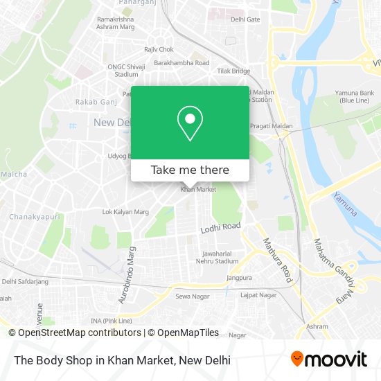 The Body Shop in Khan Market map