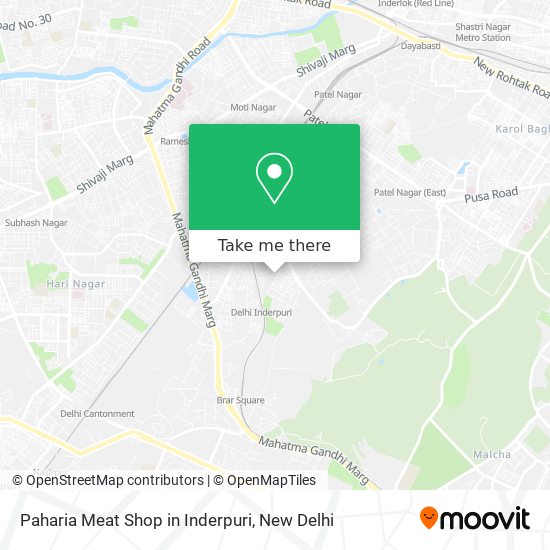 Paharia Meat Shop in Inderpuri map