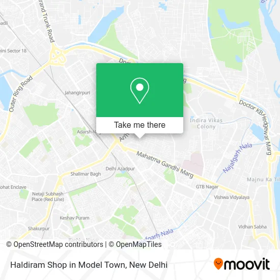 Haldiram Shop in Model Town map
