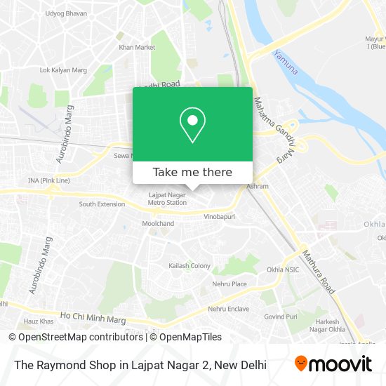 The Raymond Shop in Lajpat Nagar 2 map