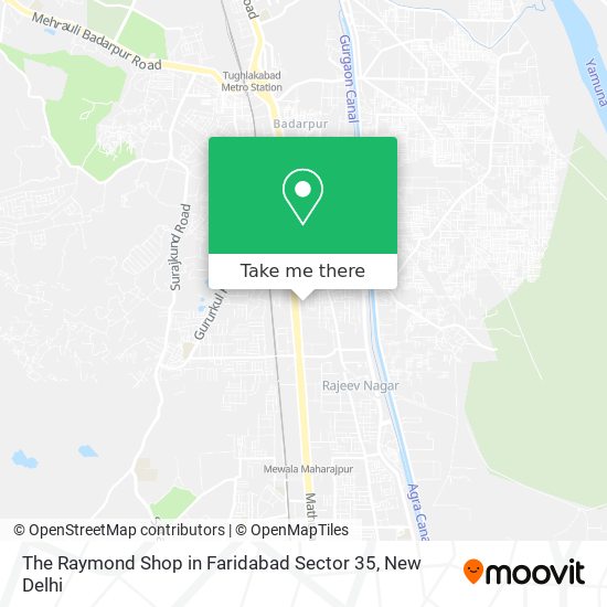 The Raymond Shop in Faridabad Sector 35 map