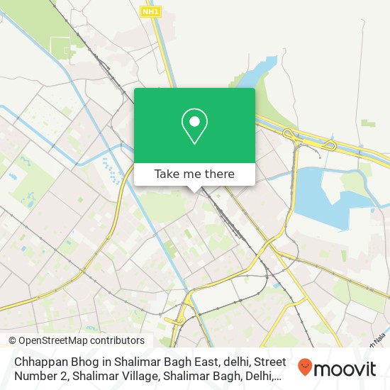 Chhappan Bhog in Shalimar Bagh East, delhi, Street Number 2, Shalimar Village, Shalimar Bagh, Delhi map