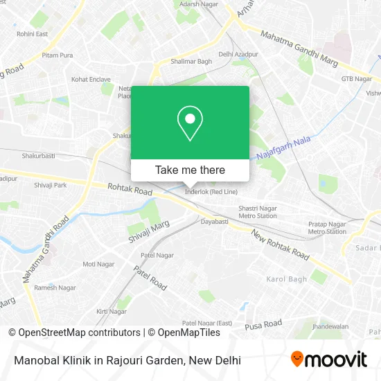 Manobal Klinik in Rajouri Garden map