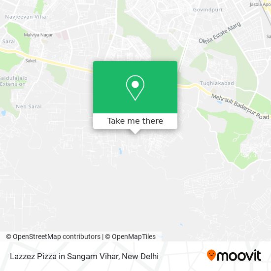 Lazzez Pizza in Sangam Vihar map