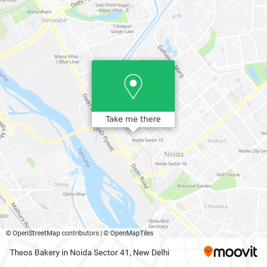 Theos Bakery in Noida Sector 41 map