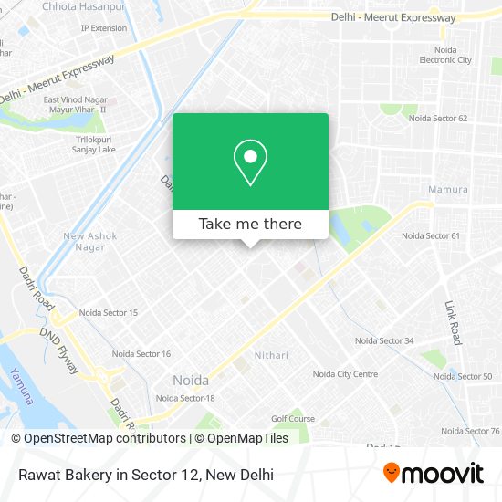 Rawat Bakery in Sector 12 map