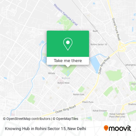 Knowing Hub in Rohini Sector 15 map
