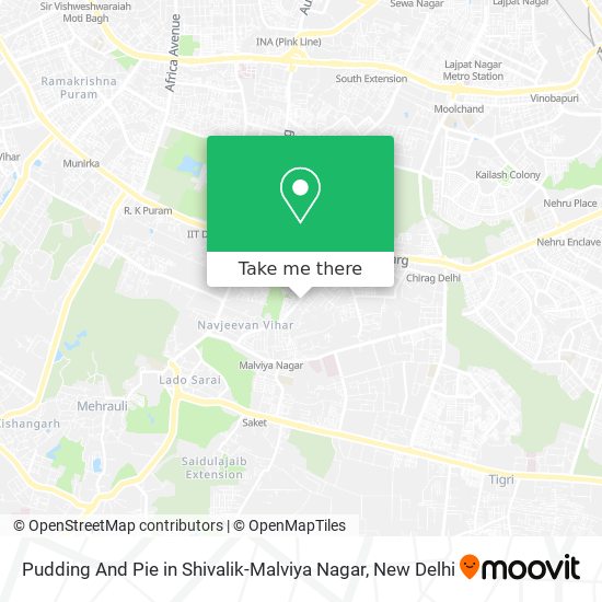 Pudding And Pie in Shivalik-Malviya Nagar map