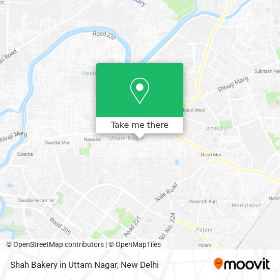 Shah Bakery in Uttam Nagar map