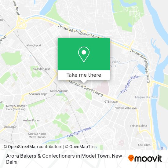 Arora Bakers & Confectioners in Model Town map