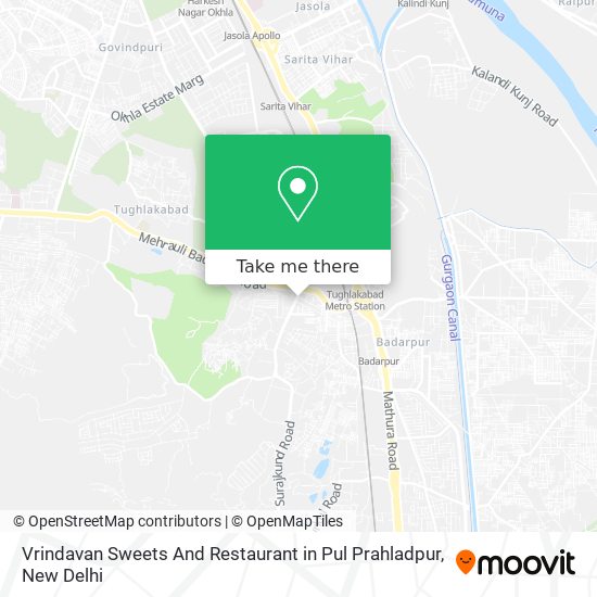 Vrindavan Sweets And Restaurant in Pul Prahladpur map