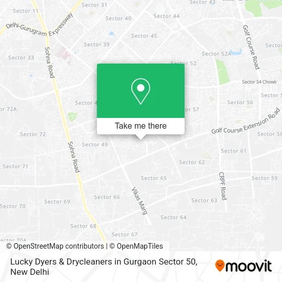 Lucky Dyers & Drycleaners in Gurgaon Sector 50 map