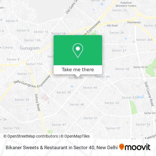 Bikaner Sweets & Restaurant in Sector 40 map