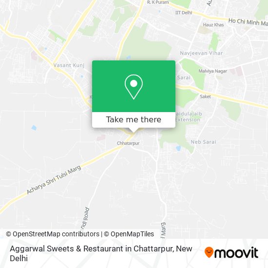 Aggarwal Sweets & Restaurant in Chattarpur map
