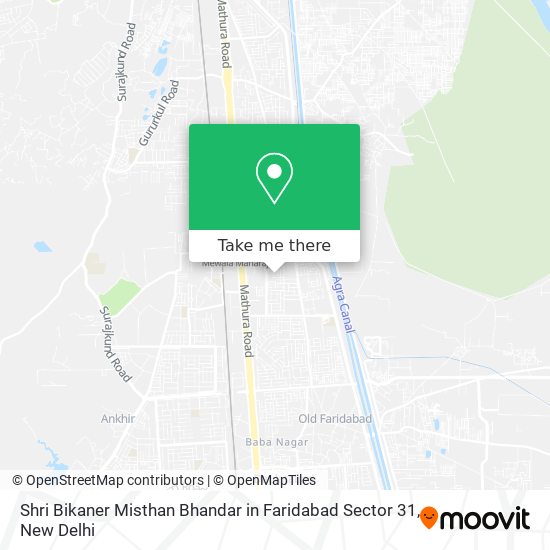 Shri Bikaner Misthan Bhandar in Faridabad Sector 31 map