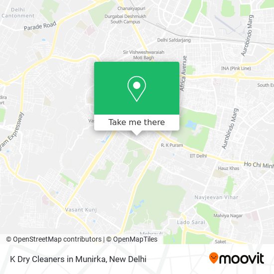 K Dry Cleaners in Munirka map