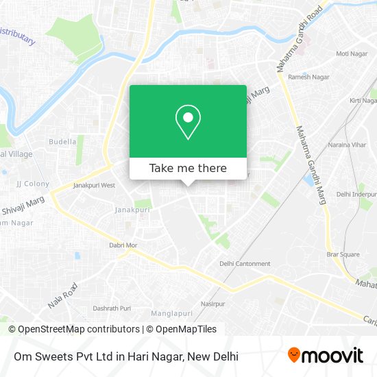 Om Sweets Pvt Ltd in Hari Nagar map